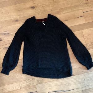 Free People Balloon Sleeve Alpaca Sweater.